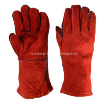 Red Leather 35cm Insulated Welding Gloves